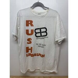Rush Limbaugh T-Shirt-Men's XL-2015 White Graphic Broadcast  Kit‎ Carson #11
